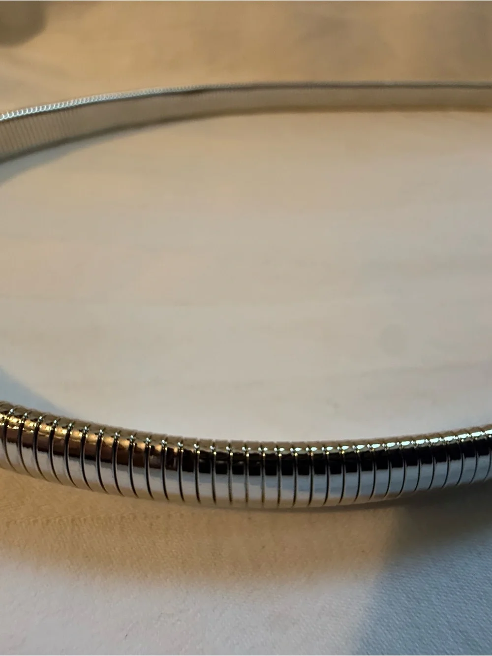 Sterling Silver Omega Snake Chain Belt